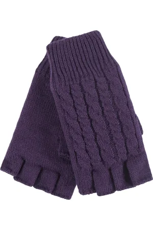 Heat Holders Womens - Ladies Cable Knitted Winter Thermal Fingerless Gloves - - One Size