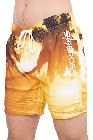 Crosshatch Mens Beach Dream Sunset Swim Shorts - Size Small