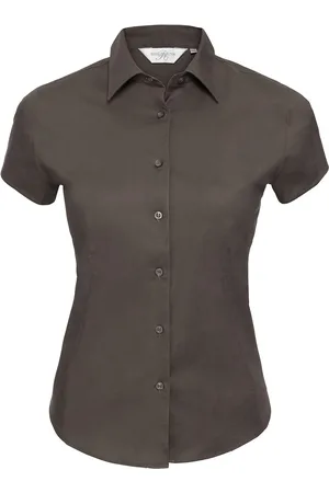Russell Athletic Collection Womens/Ladies Stretch Easy-Care Fitted Short-Sleeved Shirt - Size X-Small