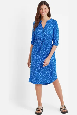 Tog 24 Claudia Womens Dress Mykonos Star Print Viscose - Size 16 UK