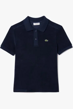 Lacoste Womens Slim-Fit Terry Polo Shirt in - Size 8 UK