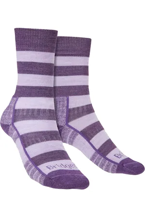 Bridgedale Womens Hiking Lightweight Merino Socks - Lilac / Merino Wool - Size 3-4.5 (UK Shoe)