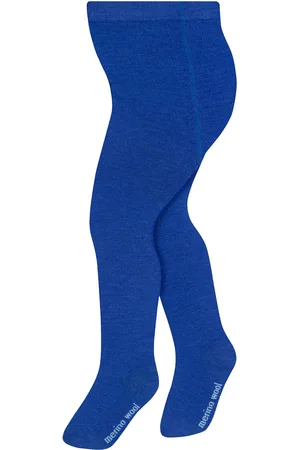 Steven Baby Girl - Warm Merino Wool Tights for Winter - Royal material_wool1 - Size 6-12M