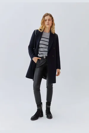 IKKS Womens Straight Wool Coat - - Size X-Small
