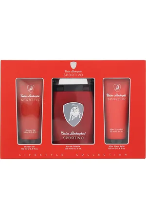 AUTOMOBILI LAMBORGHINI Mens Sportivo 3 Piece Gift Set: Eau de Toilette 125ml - Shower Gel 100ml - Aftershave Balm - - One Size