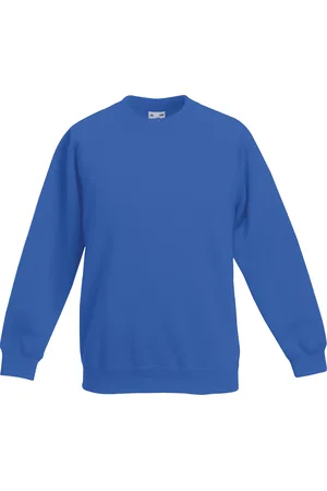 Fruit Of The Loom Childrens Unisex Raglan Sleeve Sweatshirt (Pack of 2) (Royal) - - Size 9-10Y