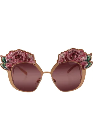 Dolce & Gabbana Womens Sequin Embroidery Sunglasses - Metal - One Size