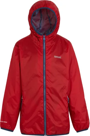 Regatta Childrens Unisex Great Outdoors Childrens/Kids Lever II Packaway Rain Jacket (Danger ) - Size 15-16Y