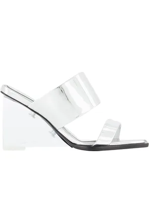 Alexander McQueen Womens Sandals - - Silver - Leather - - Size EU 36