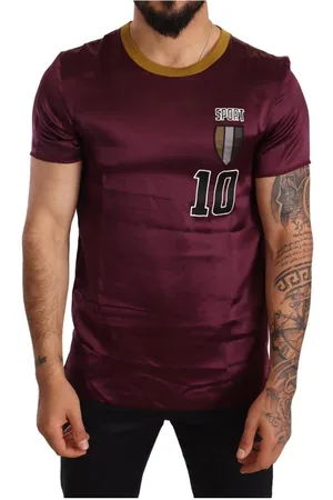 Dolce & Gabbana Mens Sport 10 Embroidery Crewneck T-shirt material_silk - Size IT 46 (Mens)