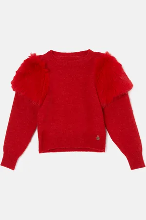 Angel & Rocket Girls Suzanna Fur Shoulder Jumper - Size 7-8Y