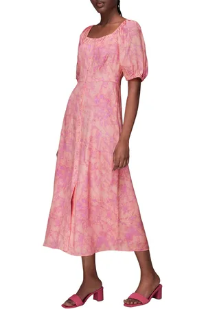 Whistles Womens Cracked Batik Print Silk Dress - - Size 6 UK