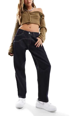 Bolongaro Womens western detail straight leg jeans in indigo- - Size 30 (Waist)