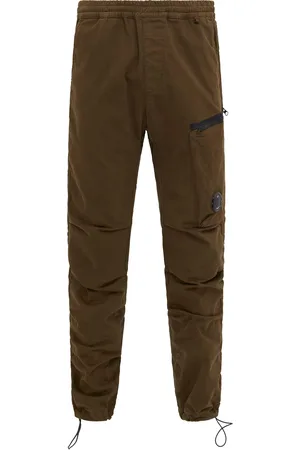 C.P. Company Mens Regular Fit Stretch Sateen Pants in Ivy Green - - Size X-Small