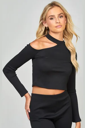 SikSilk Womens Ribbed Long Sleeve Top in