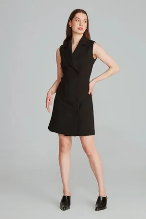 Gusto Womens Sleeveless Tailored Blazer Dress - - Size Medium