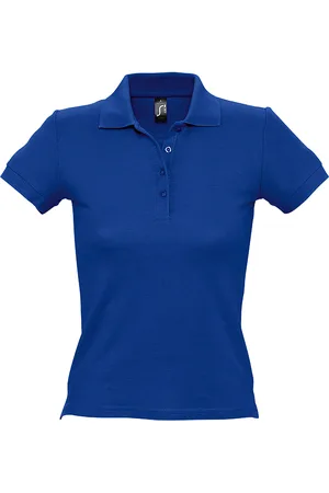 Sols Womens/Ladies People Pique Short Sleeve Cotton Polo Shirt (Royal ) - Size Small