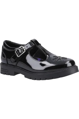 Hush Puppies FIONA Girls Leather School Shoes Patent - Size UK 6