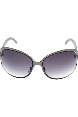 Calvin Klein Womens Grey Oval Lensed Sunglasses - One Size