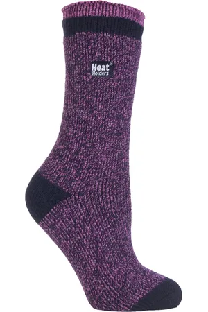 Heat Holders Womens - Ladies Patterned Winter Warm Thermal Socks 4-8 UK - Nylon - Size UK 4-6.5