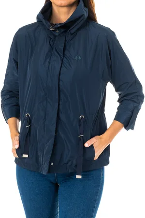 La Martina Womens long-sleeved high-neck jacket with adjustable drawstring at mid-waist LWO004 - - Size Small