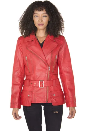 Infinity Womens Long Biker Jacket-Quito - - Size 10 UK