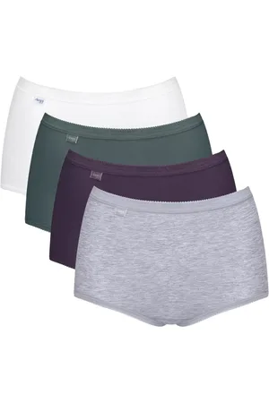 Sloggi Womens Basic+ Maxi Briefs 4 Pack - Polyamide - Size Large