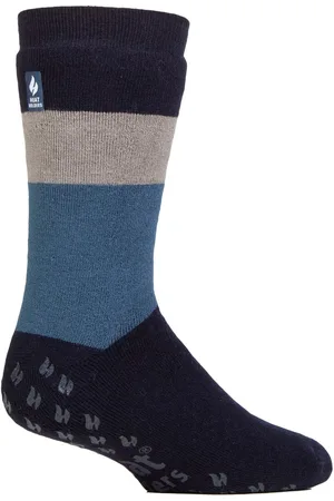 IOMI Mens 1 Pack Thick 3.1 TOG Non Slip Thermal Slipper Socks for Raynauds - - Size UK 6-11