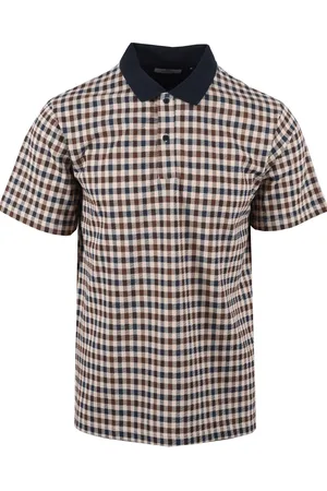 Aquascutum Mens Iconic Polo Navy - - Size Medium