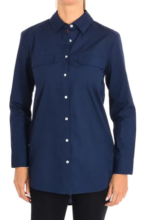 Benetton Womens long sleeve lapel collar shirt 5WR85Q8L4 - Cotton - Size X-Small