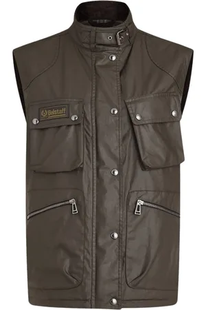 Belstaff Womens Waxed Edition Dark Gilet Jacket - Size Medium