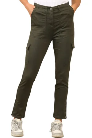 MYT Womens Cargo Chino Ankle Grazer Trousers in Cotton - Size 16 Regular
