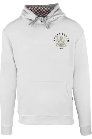 Aquascutum Mens Aldis Emblem Logo Hoodie - Size Medium
