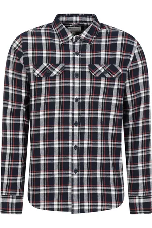 Mountain Warehouse Mens Trace Flannel Long-Sleeved Shirt Cotton - Size 2XS