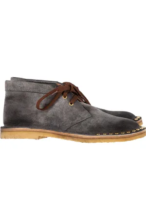 Prada Pre-owned Mens Studded Lace-Up Desert Boots in Suede - Size UK 10