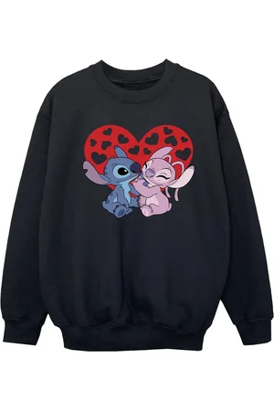Disney Girls Lilo & Stitch Hearts Sweatshirt - Size 7-8Y