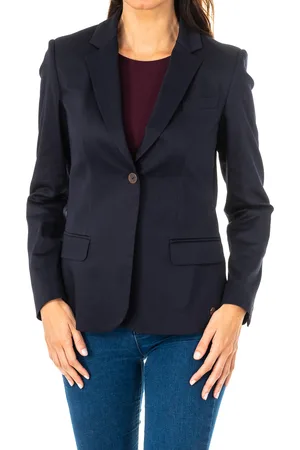 La Martina Womens Long sleeve blazer with lapel collar KWJ001 woman - Cotton - Size EU 46