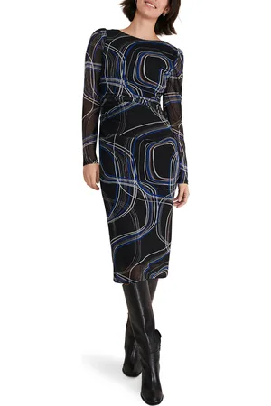 Phase Eight Womens Gizelle Squiggle Mesh Dress - - Size 10 UK