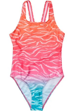 Regatta Girls Katrisse Ombre One Piece Swimsuit (Satsuma) - - Size 3-4Y