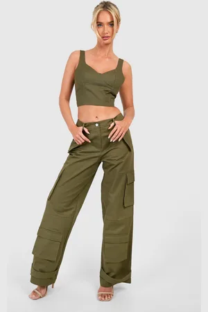Boohoo Womens Multi Pocket Cargo Trousers - - Size 6 UK