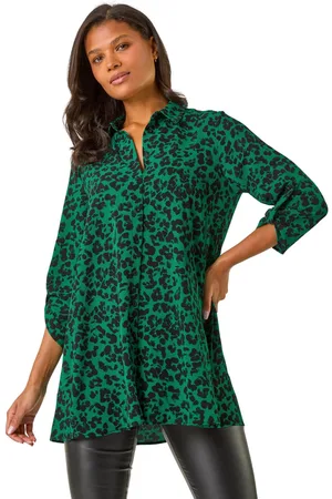 Roman Womens Swing Shape Animal Print Blouse - - Size 12 UK