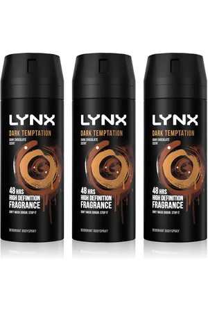 Lynx Mens Body Spray Dark Temptation 48-H High Definition Fragrance Deo, 3x150ml - - Size 150 ml