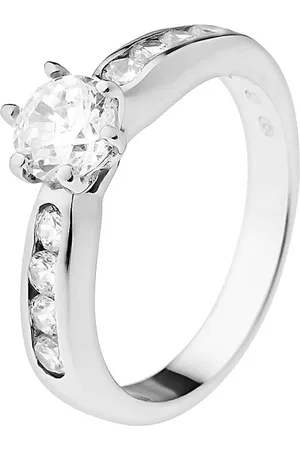 Diadema Womens - Ring - Collection Crystal Pearl Sterling - Size K