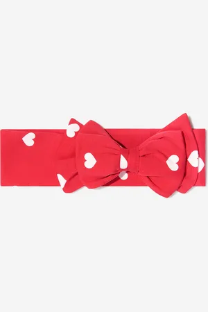 MONNALISA Girls Cotton Heart Print Headband - - Size 2-4Y