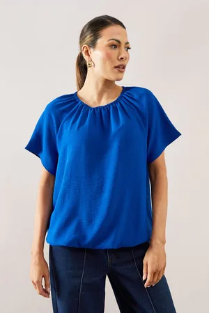 wallis Womens Bubble Hem Short Sleeve Top - - Size 8 UK