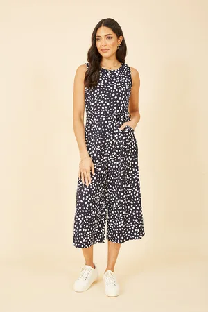 Mela Womens Blotch Print Culotte Jumpsuit - Size 8 UK