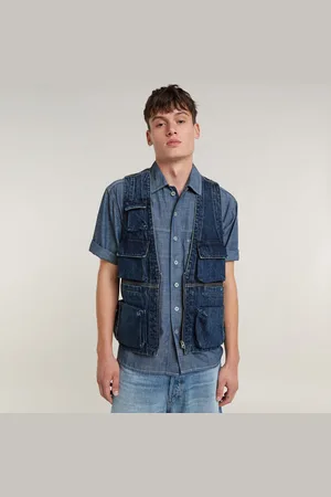 G-Star Mens G-Star RAW Denim Vest - - Size Large