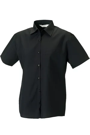 Russell Athletic Collection Womens/Ladies Poplin Easy-Care Short-Sleeved Formal Shirt - Size X-Small