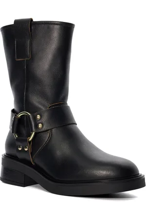 Dune Womens Ladies Pally - Casual Buckle Detail Ankle Boots - Leather (archived) - Size UK 7