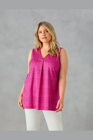 Live Unlimited London Womens Geo Jersey Pleat Front Vest - Size 16 UK